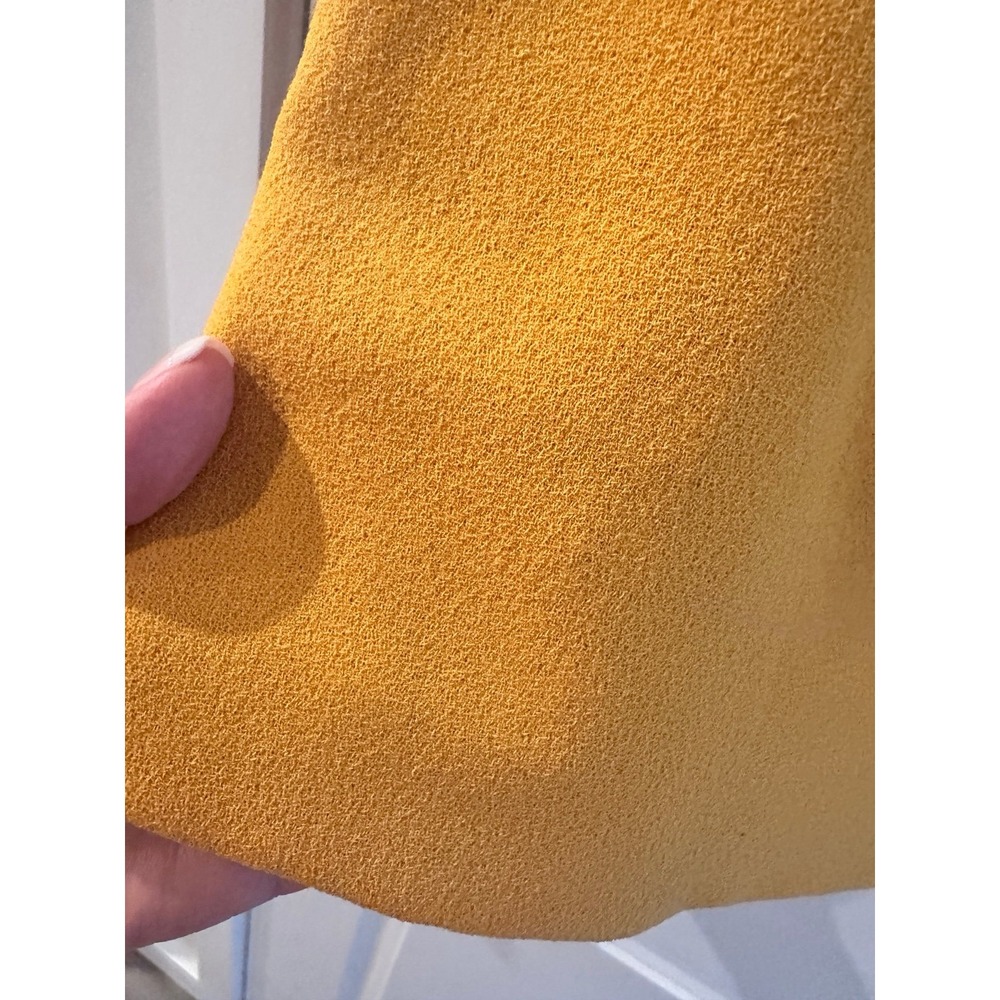 Vintage Valentino Mustard Yellow Straight Skirt Sz M Career Classic Designer - Picture 2 of 7